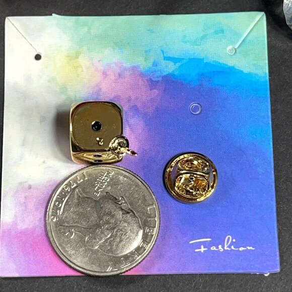 Dice Cube Brooch Lapel Pin Game Enamel Badge Accessories Jewelry Gift - Picture 5 of 7